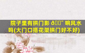院子里有拱门影 🐯 响风水吗(大门口搭花架拱门好不好)